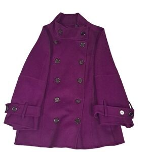 Per se Wool Angora Jacket Coat Violet L